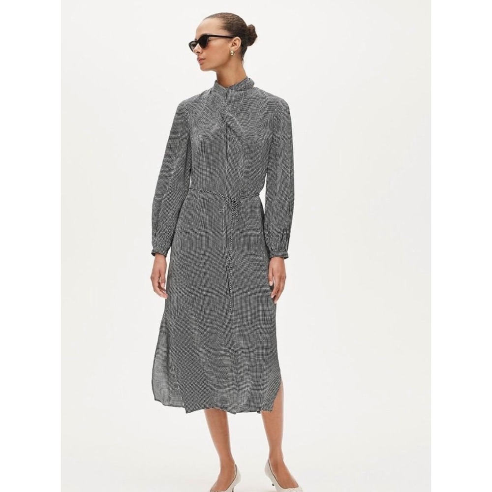 J Crew Scarf-neck midi shift dress size medium polka dot NWT size XS